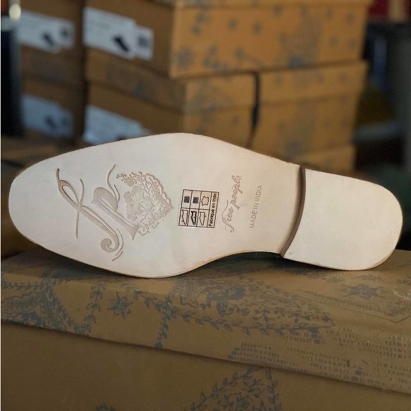 NIB FREE PEOPLE Butterfly Effect Mule Green Shoes - Picture 5 of 9